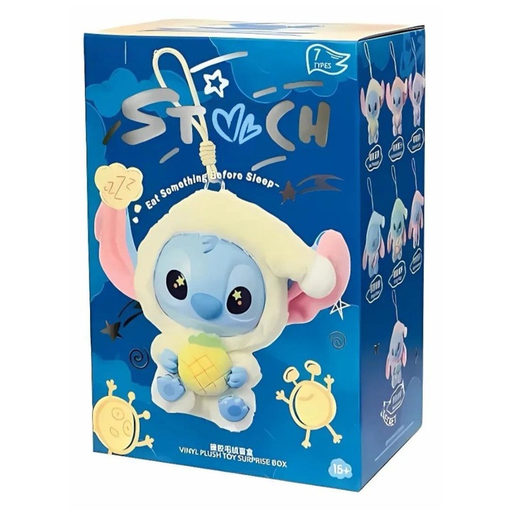 Figurina surpriza Stitch de plus, 18 cm, ambalaj blind-box, multicolor