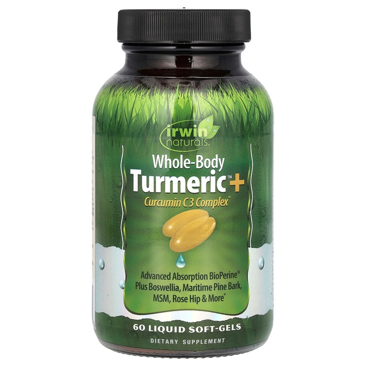 Supliment alimentar Complex C3 Turmeric, Irwin Naturals, 60 capsule lichide
