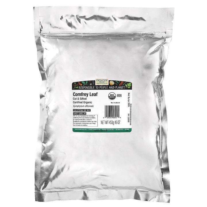 Ceai Frunza organica de lacramioara, Frontier Co-op, taiata si cernuta, 453 g