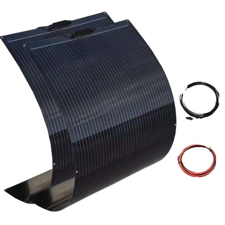 Set panouri solare flexibile 400W, 2 bucăți, eficiență ridicată, 1235x680mm, 1065x550mm