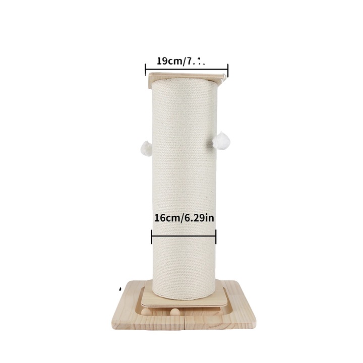 Stalp de zgariat pentru pisici, 60cm, constructie durabila, asamblare usoara