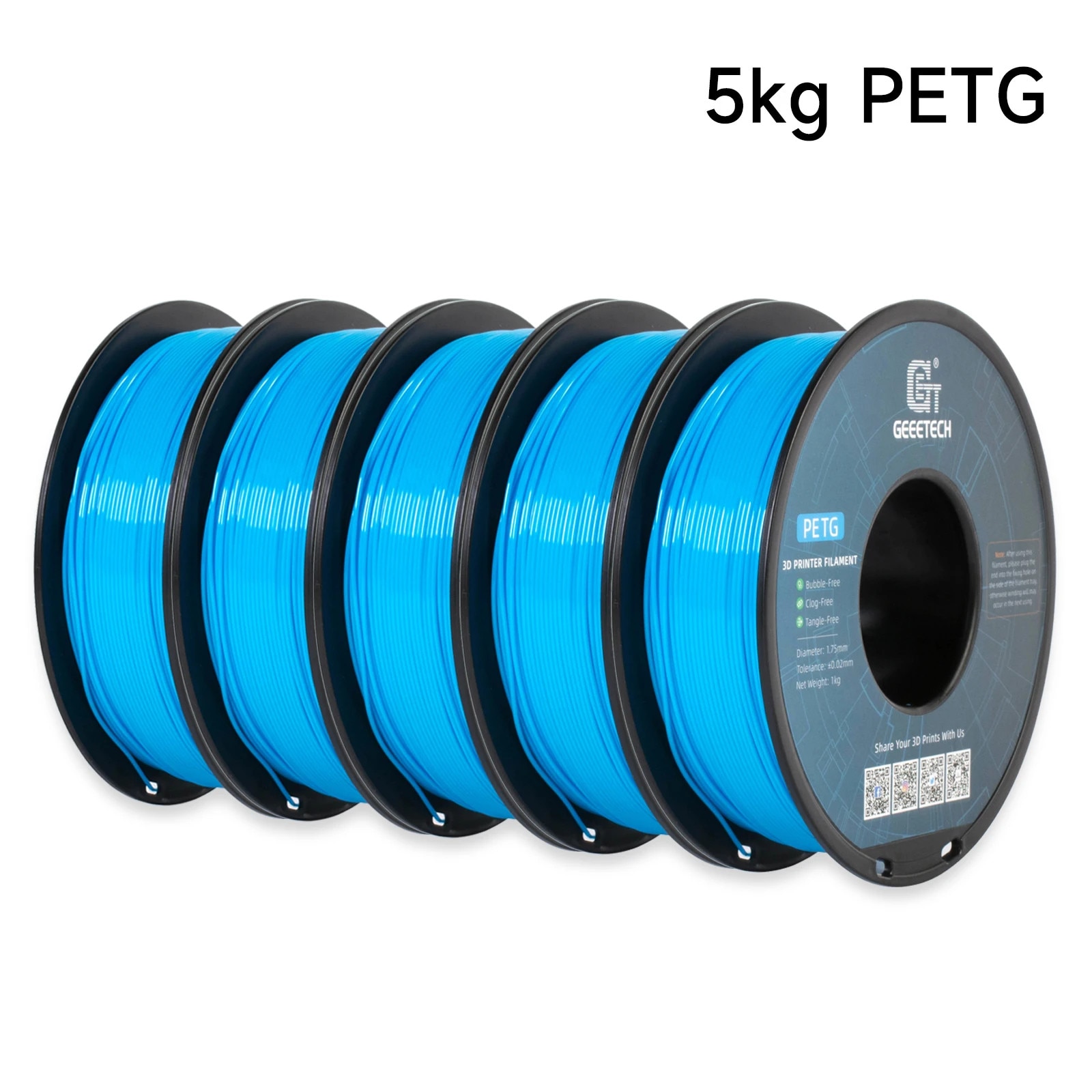Filament 3D PETG, 1.75mm, Albastru Apa, 343m, Set consumabile 3D - eMAG.ro