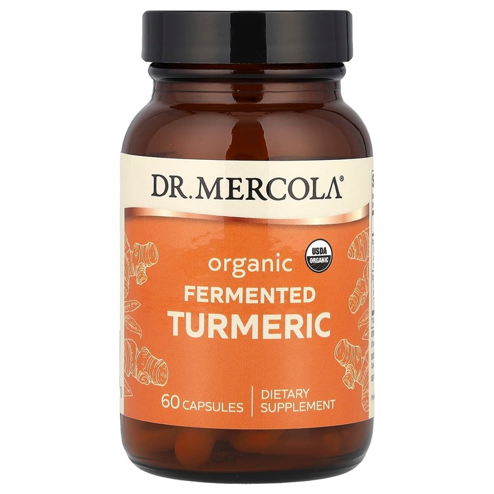 Supliment alimentar, Dr. Mercola, Turmeric fermentat, 60 capsule