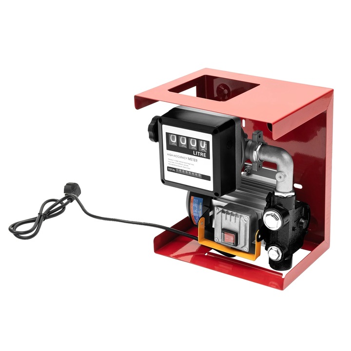 Pompa electrica pentru motorina 550WEU (PN 8785371288326), autoamorsanta, 550 W, 60 L/min, 2800 RPM, contor cu precizie ±1%, corp pompa din fonta, bobine cupru, multicolor