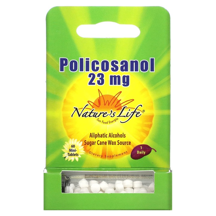 Policosanol, 23 mg, 60 mini-tablete, Nature's Life