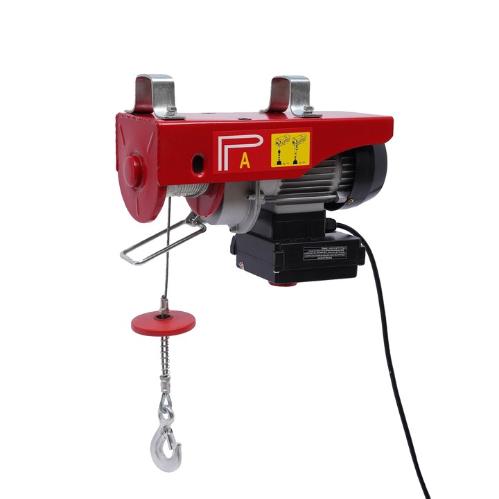 Winch electric, capacitate mare de incarcare, control de la distanta, rosu, 100x200kg, 32.8x16.4 ft/min