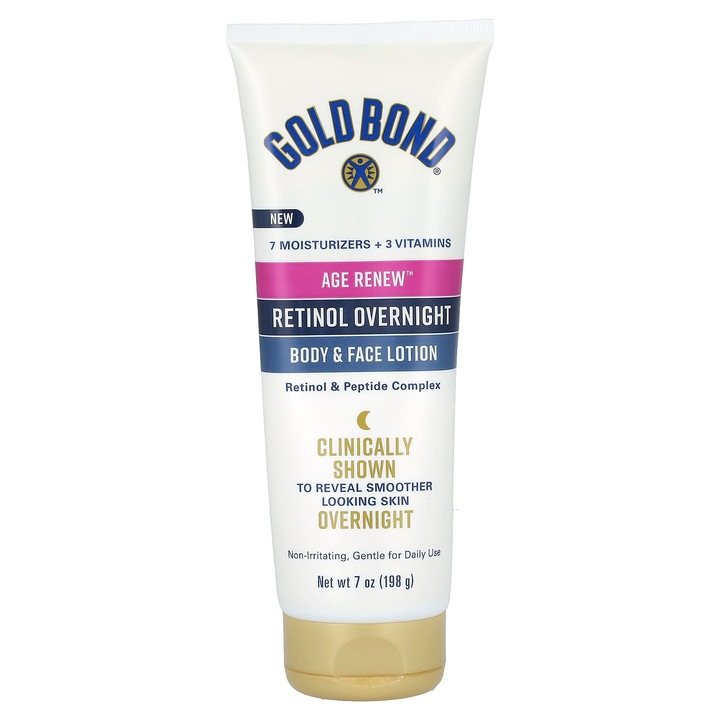 Балсам за тяло и лице Gold Bond Age Renew с ретинол, 198 г, 7 овлажнителя, 3 витамина