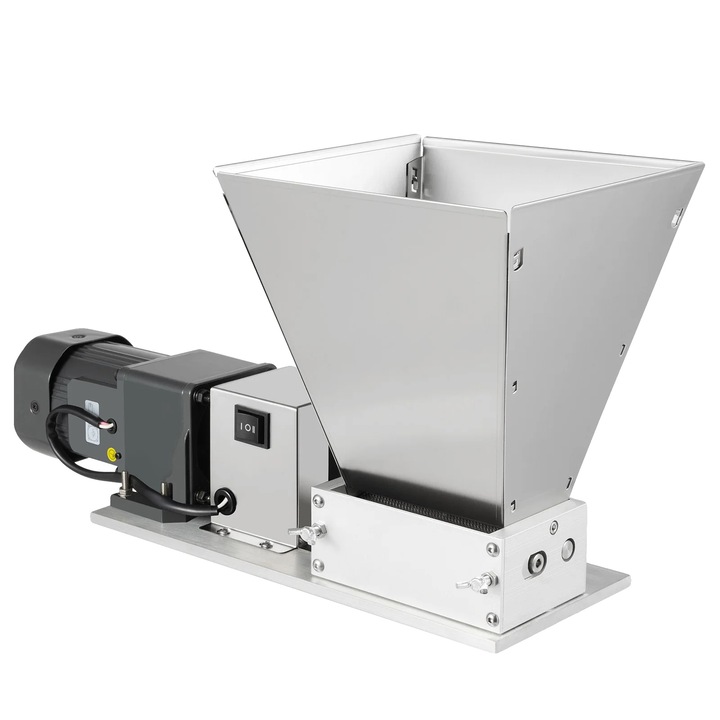 Moara de cereale, ajustabila, din inox, argintie, dimensiuni ajustabile