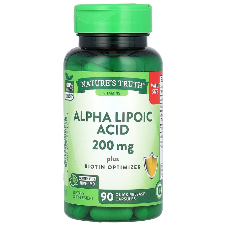 Supliment alimentar Alpha Lipoic Acid, Nature's Truth, 200 mg, 90 capsule