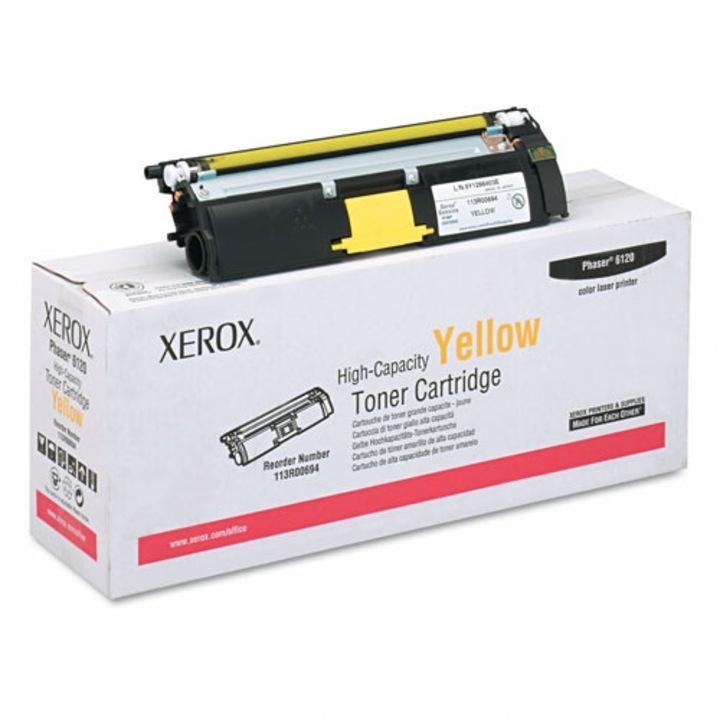 Тонер касета ORIGINAL 113R00694 Xerox Phaser 6115 MFP, 6115 MFPD, 6115 MFP N, 6115 MFP VD, 6115 MFP VN, 6120, 6120 N, 6120 VN, 6210, 4500 страници, Жълта