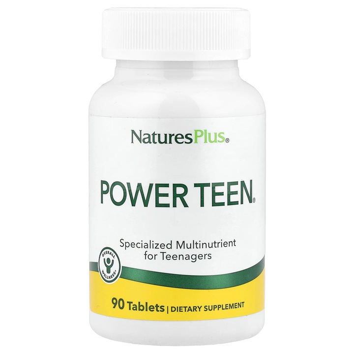 Supliment alimentar Power Teen, NaturesPlus, 90 comprimate