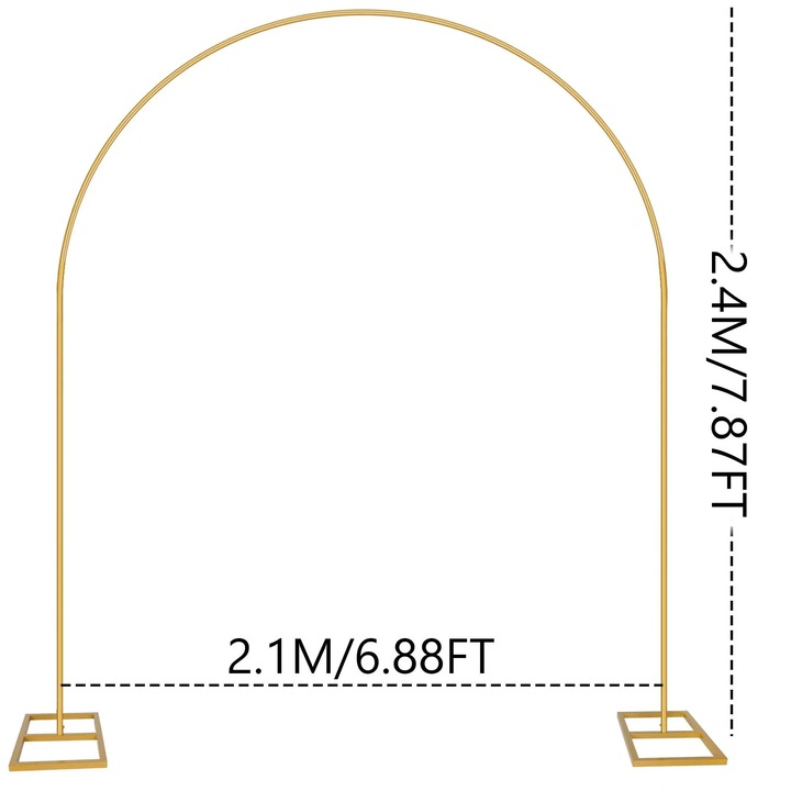 Декоративна арка за парти, елегантен дизайн, издръжлива метална конструкция, 2.4м, Тип А