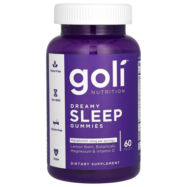 Supliment alimentar pentru somn, Goli Nutrition, melatonina, 60 jeleuri