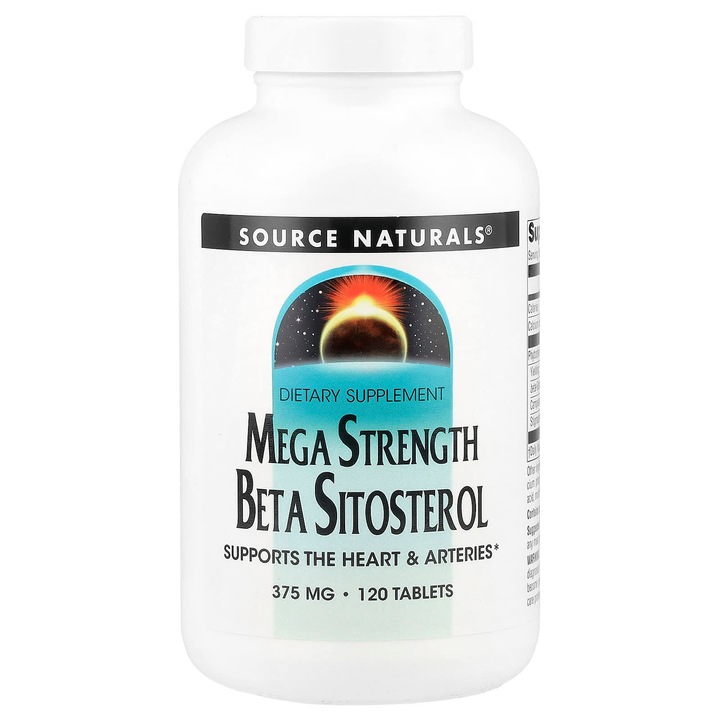 Supliment alimentar Sitosterol Beta Mega Strength, Source Naturals, 375 mg, 120 tablete