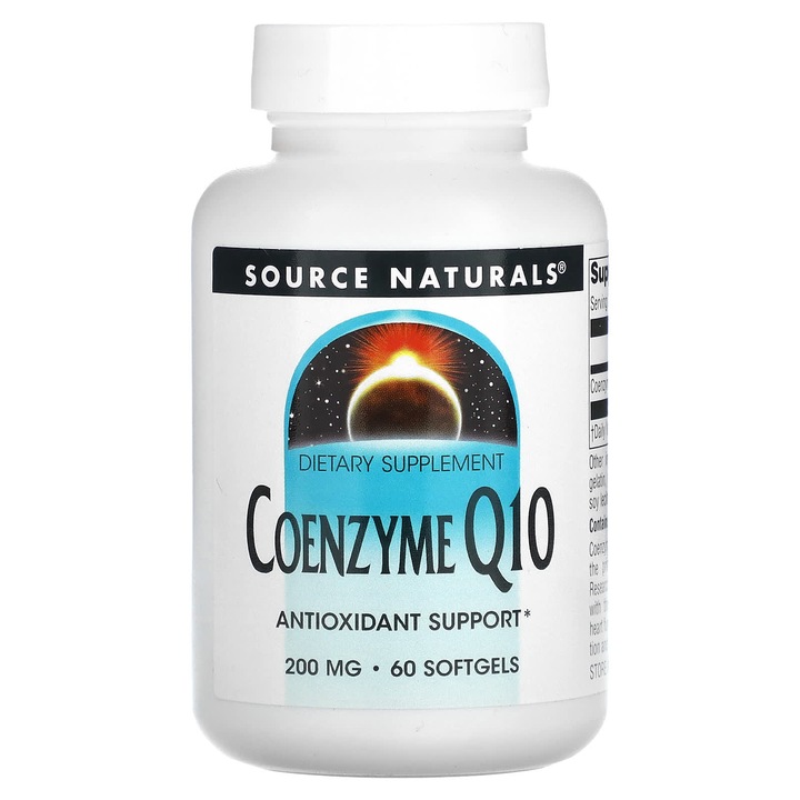 Supliment alimentar Coenzima Q10, Source Naturals, 200 mg, 60 capsule moi