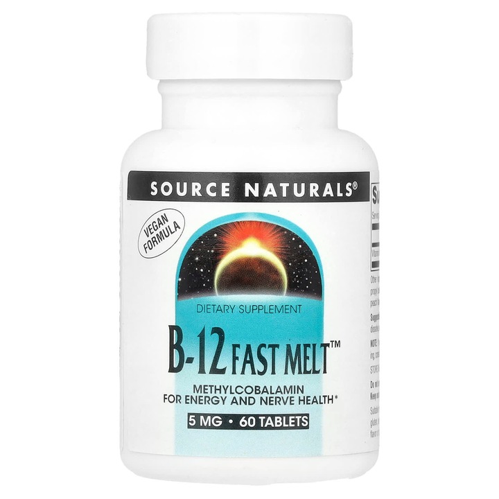 Vitamina B-12, Source Naturals, 5 mg, 60 tablete
