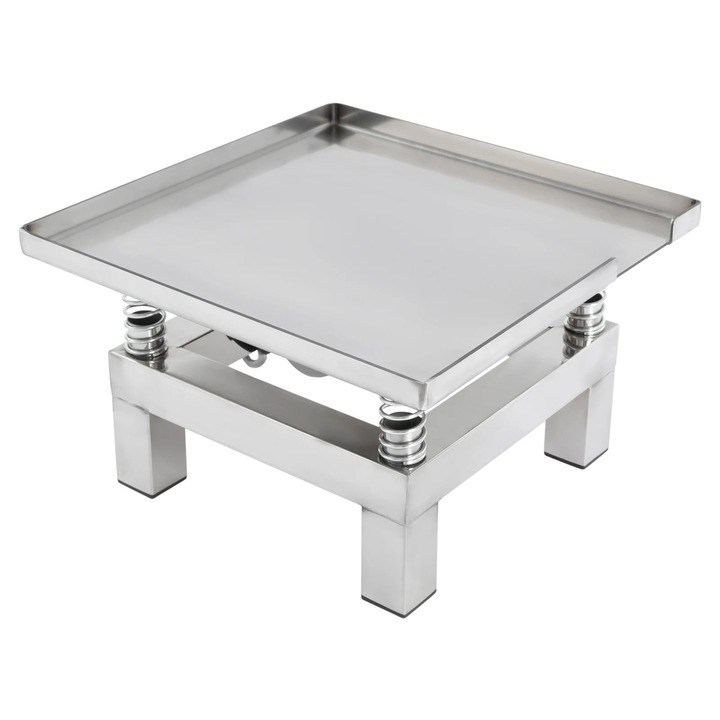 Beton vibrációs asztal, Rozsdamentes acél vibrációs platform, 220 V, Max. terhelés 10 kg, Nagy kapacitás, EU csatlakozó, Ezüst