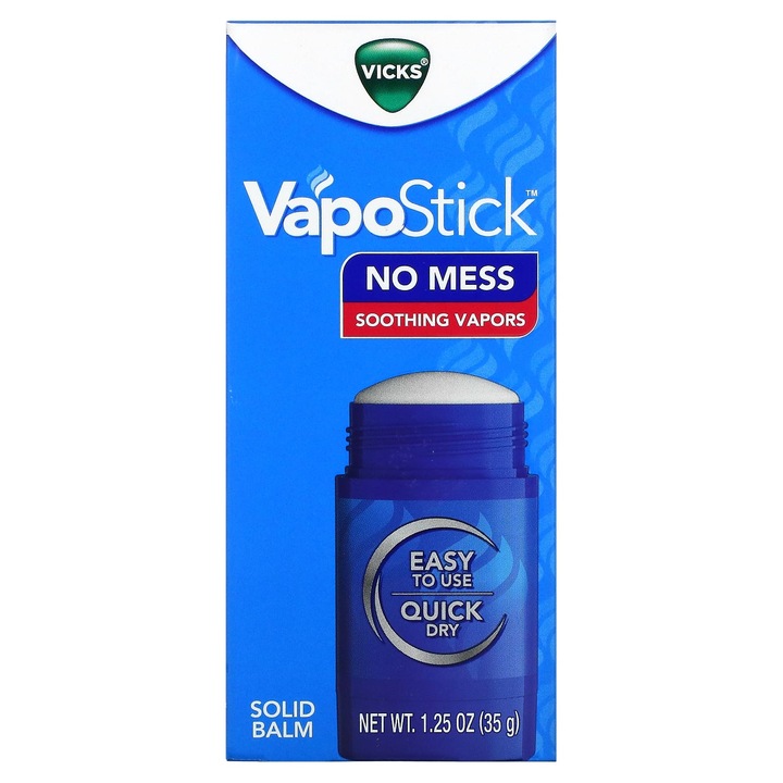 Балсам Vicks VapoStick, 35 г, лека формула, безконтактно приложение