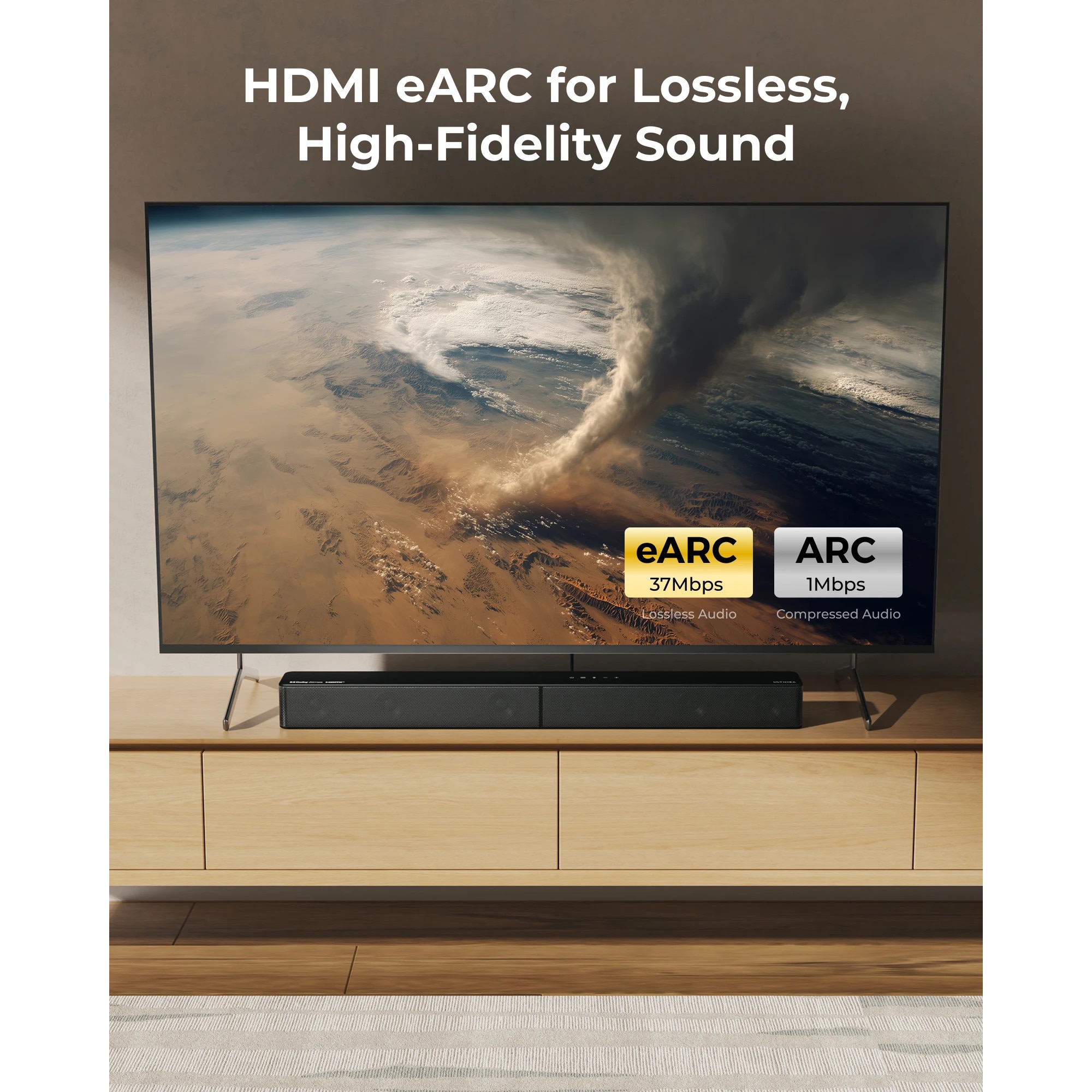 Soundbar, 5.1 canale audio, tehnologie Dolby Atmos, 340W, negru