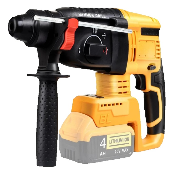 Masina de gaurit cu percutie, motor fara perii, energie de impact 2.5 Joules, 30mm, 26mm, 13mm, fara baterie