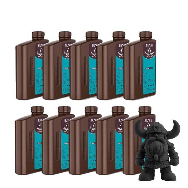 Gyanta funkcionális alkatrészekhez, nagy ütésállóságú, UV-keményedés 405 nm, fekete, 1000 g