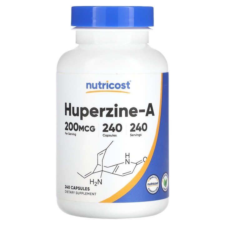 Supliment alimentar Nutricost, Huperzina-A, 200 mcg, 240 capsule, vegetarian, fara gluten