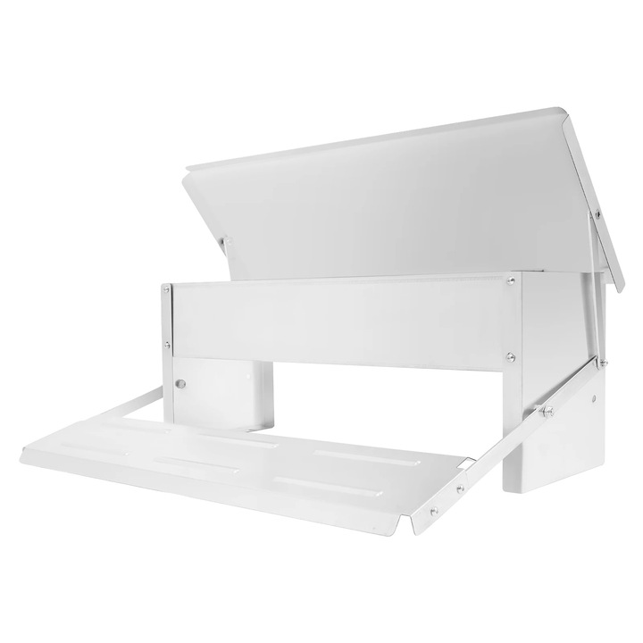 Adapatoare animale, otel galvanizat, capac autoinchidere, argintie, 51x37x35cm