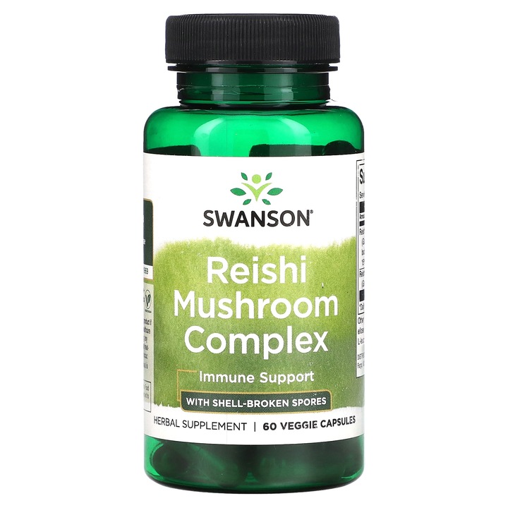 Complex de ciuperci Reishi, Swanson, 60 capsule vegetale