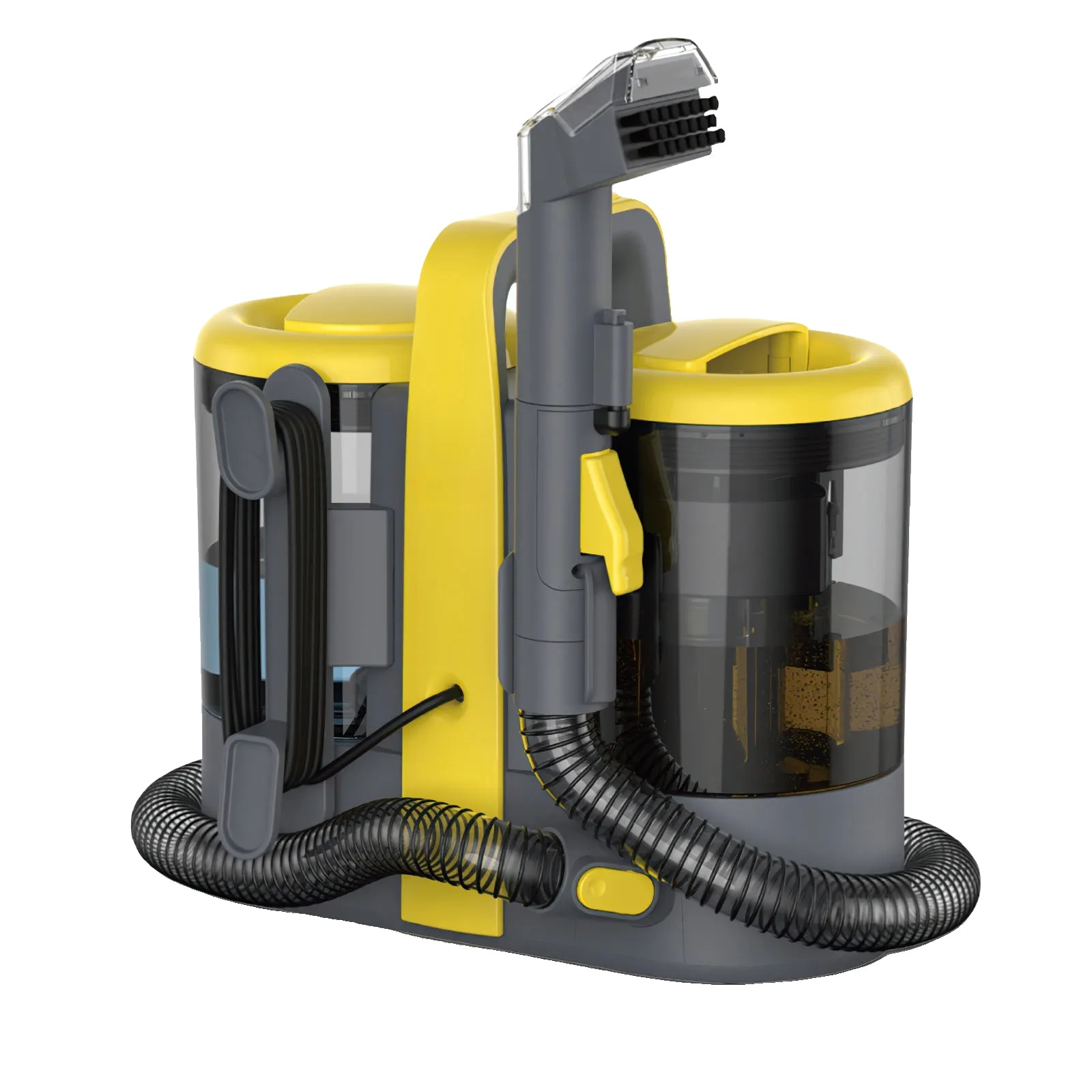 Masina portabila de curatat covoare cu pulverizare prin aspirare, 600W, 11KPa, galbena