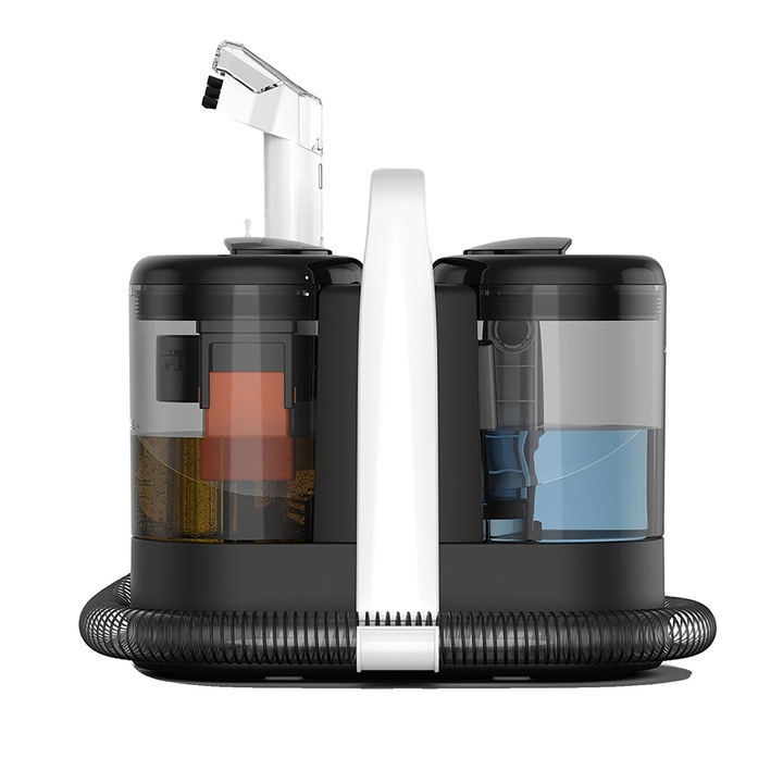 Aspirator portabil pentru covoare, 600W, 1500ml, negru/alb