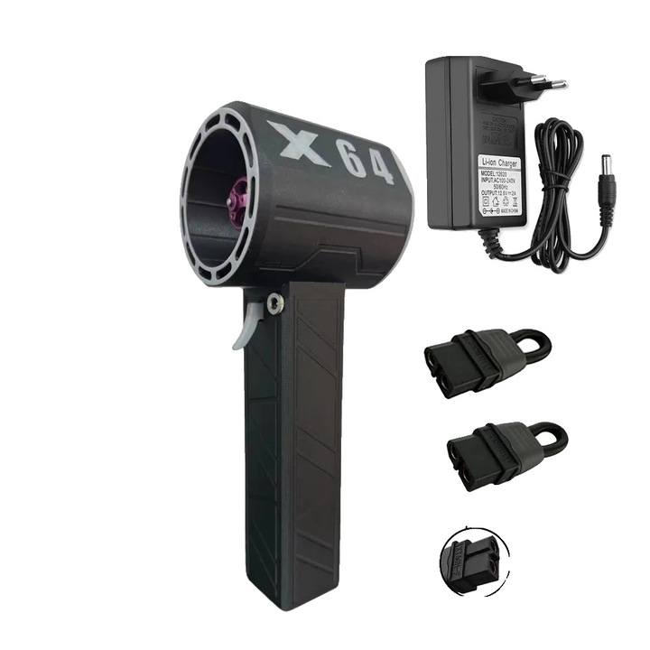 Aspirator Suflanta, motor de mare viteza, aplicatii de curatare versatile, alb-negru