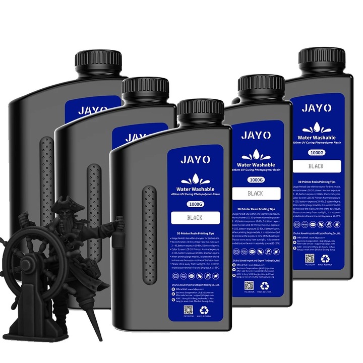 Fényre keményedő gyanta, nagy pontosságú, gyorsan száradó, fekete, 5 kg