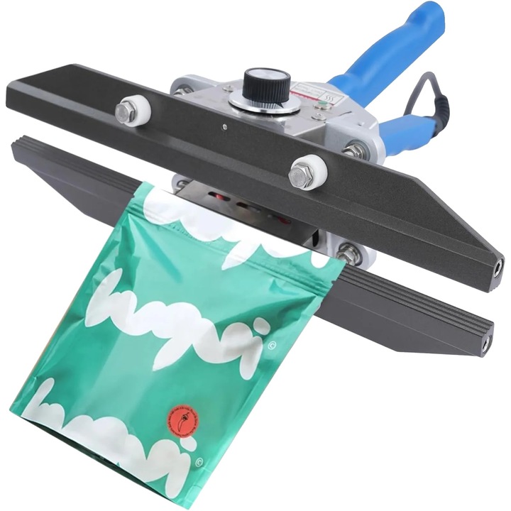 Aparat de vidat, control temperatura ajustabil, sigilare rapida, albastru