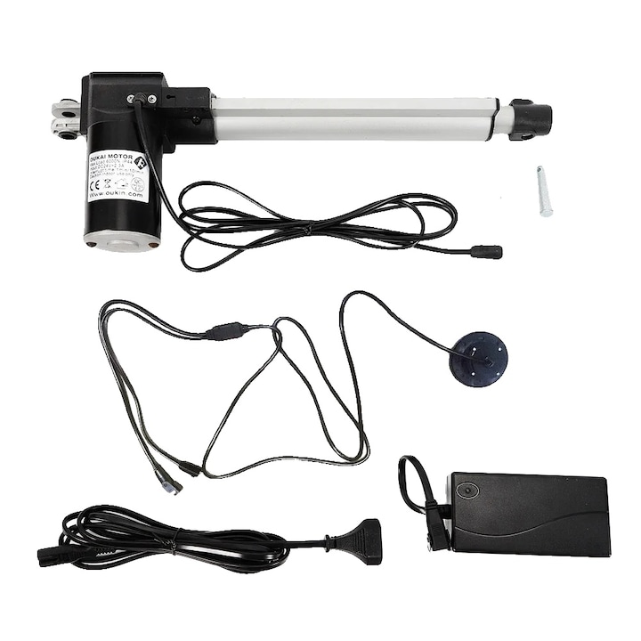 Lineáris aktuátor, 6000N teherbírás, 9 hüvelykes löket, alacsony zajszint 50dB, IP44 védelem