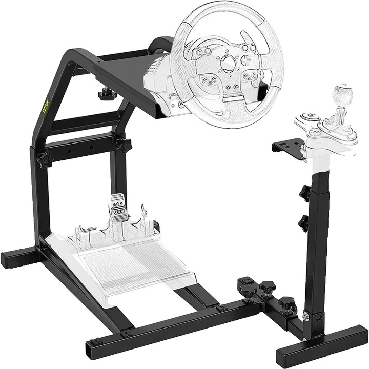 Suport simulator de curse, inaltime ajustabila 57-72.5cm, otel carbon, asamblare rapida, compatibilitate universala