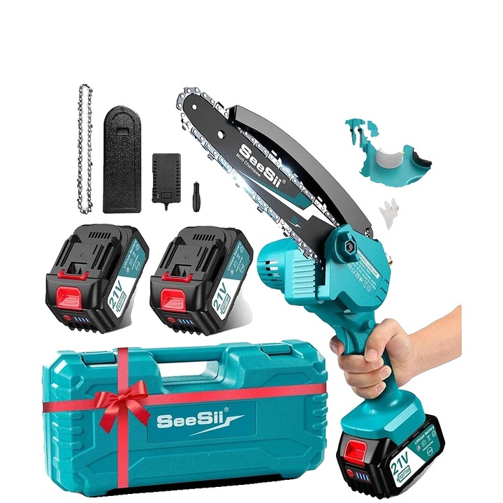 Láncfűrész, 2 db 4.0Ah akkumulátor, kompakt méret