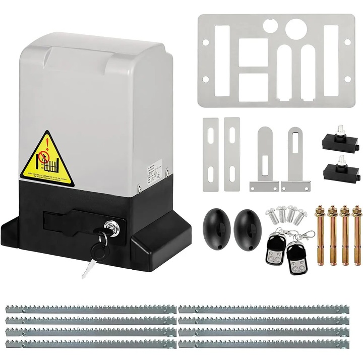 Accesoriu usa glisanta, Argintiu/Negru