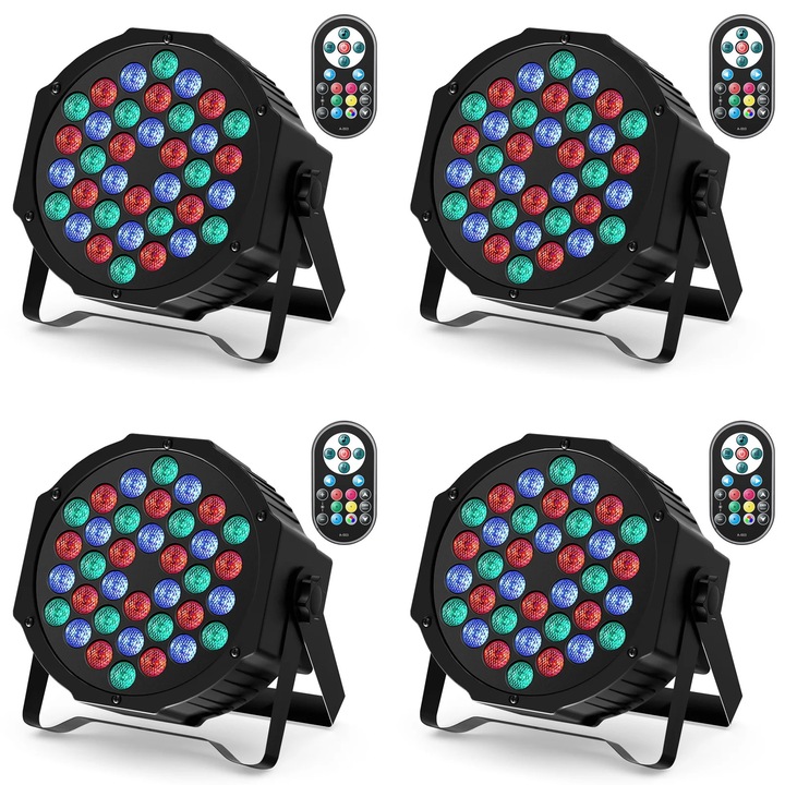 Világítóberendezések, fényeffektek, RGB, 4 db, 36W, 110-240V, 2000-82000 lumen