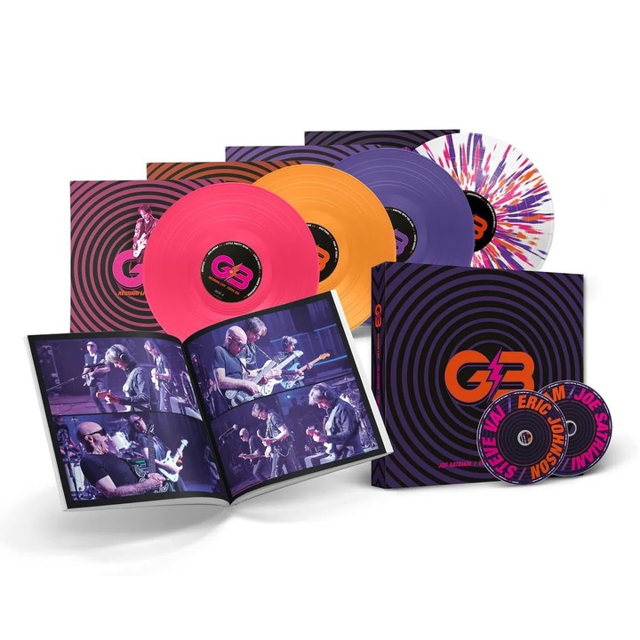 G3: Satriani, Vai, Johnson: Reunion Live (editie limitata deluxe) - set 4 vinyluri (LP) + 2 CD, Rock