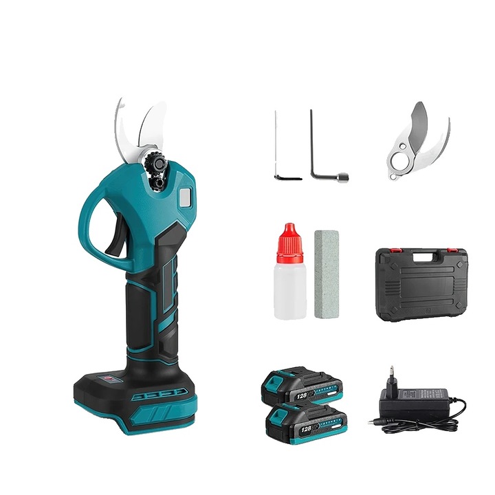 Foarfeci de taiere electrice, motor fara perii, 2 acumulatori, otel carbon, 30mm, 320g