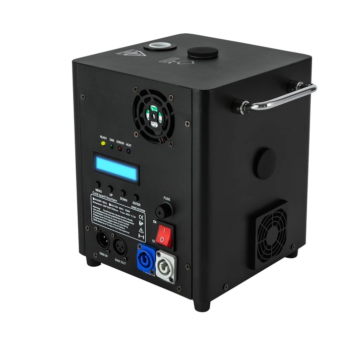 Masina de efecte de fum, DMX, design portabil, neagra, priza EU