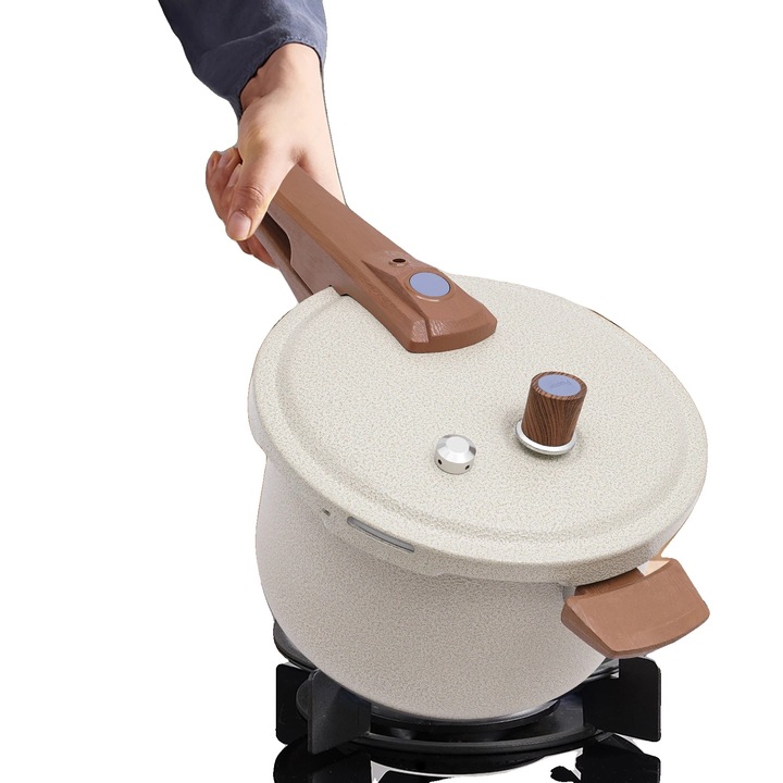 Тенджера под налягане, 7 л, неръждаема стомана, удобен дизайн, 24 x 19,5 см