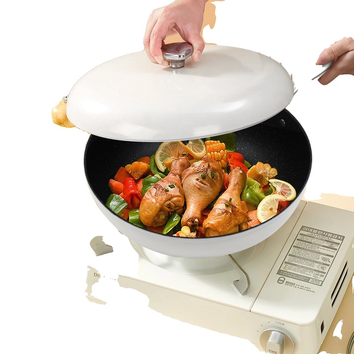 Тиган, 12,6 инча, незалепващ, устойчив на топлина до 380°C, за 2-8 души