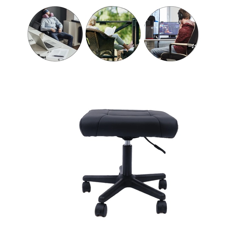 Suport pentru picioare, inaltime ajustabila, roti universale, design ergonomic, dimensiuni ajustabile