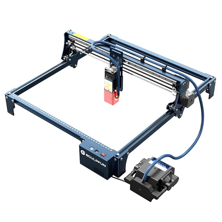 Gravator laser SCULPFUN S30 5W, zona de gravare extensibila, asistenta automata pentru aer, 410x400mm