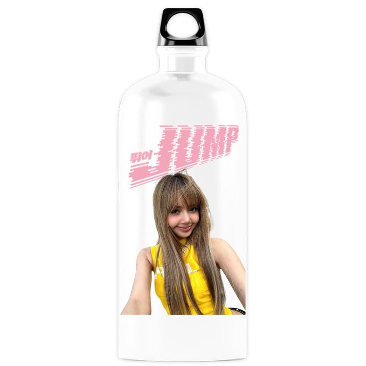 Recipient personalizat blackpink jump lisa kpop, metal-inox, 500 ml