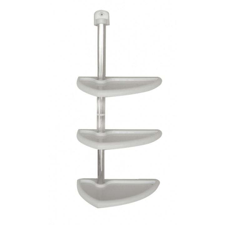 Etajera colt RAKI pentru baie 3 nivele