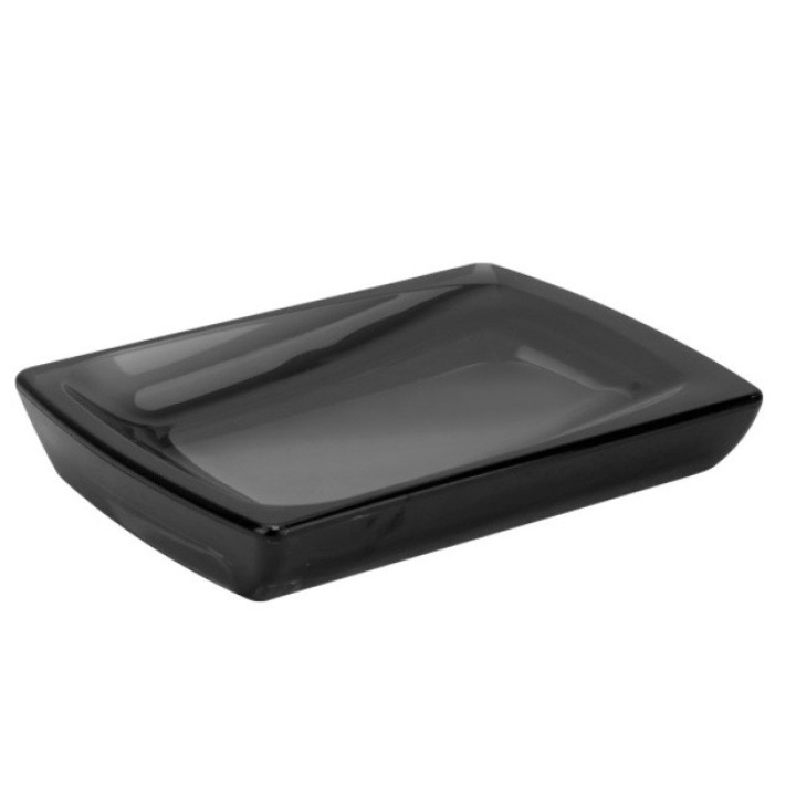 Savoniera Raki, negru transparent, 10x13x2cm