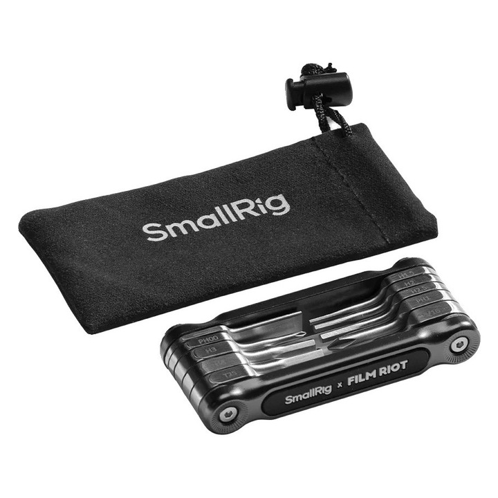 Комплект многофункционални гаечни ключове/отвертки, Smallrig, 10 в 1, сгъваем дизайн, черен, 82x14x36 мм