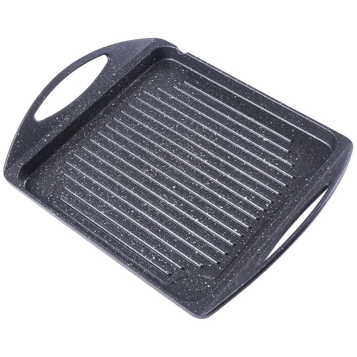 Grillsütő tálca, alumínium, tapadásmentes bevonattal, 34x26,5 cm, fekete